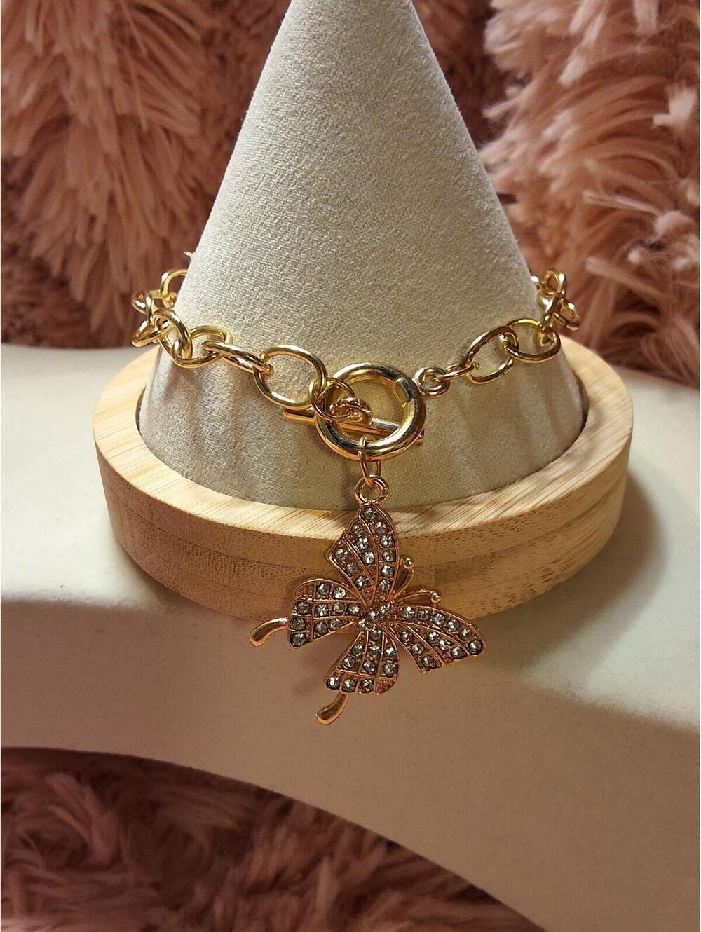 TOGGLE GOLD BUTTERFLY BRACELET